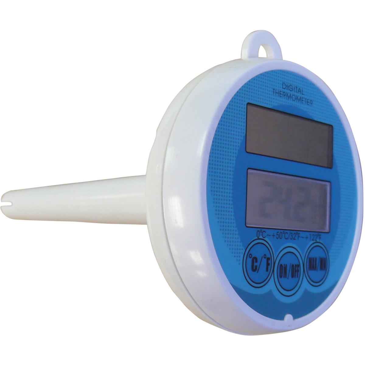 Schwimmringthermometer blau Pool Schwimmbad Poolthermometer Temperaturmessung 