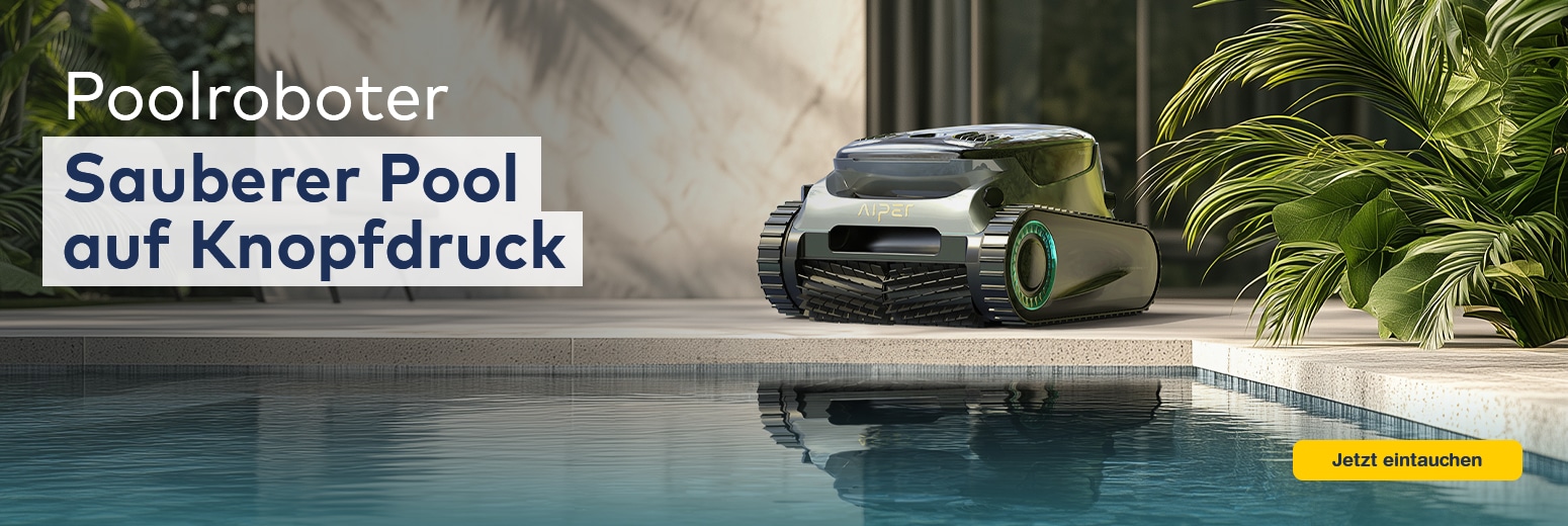 Poolroboter sauberer Pool auf Knopfdruck